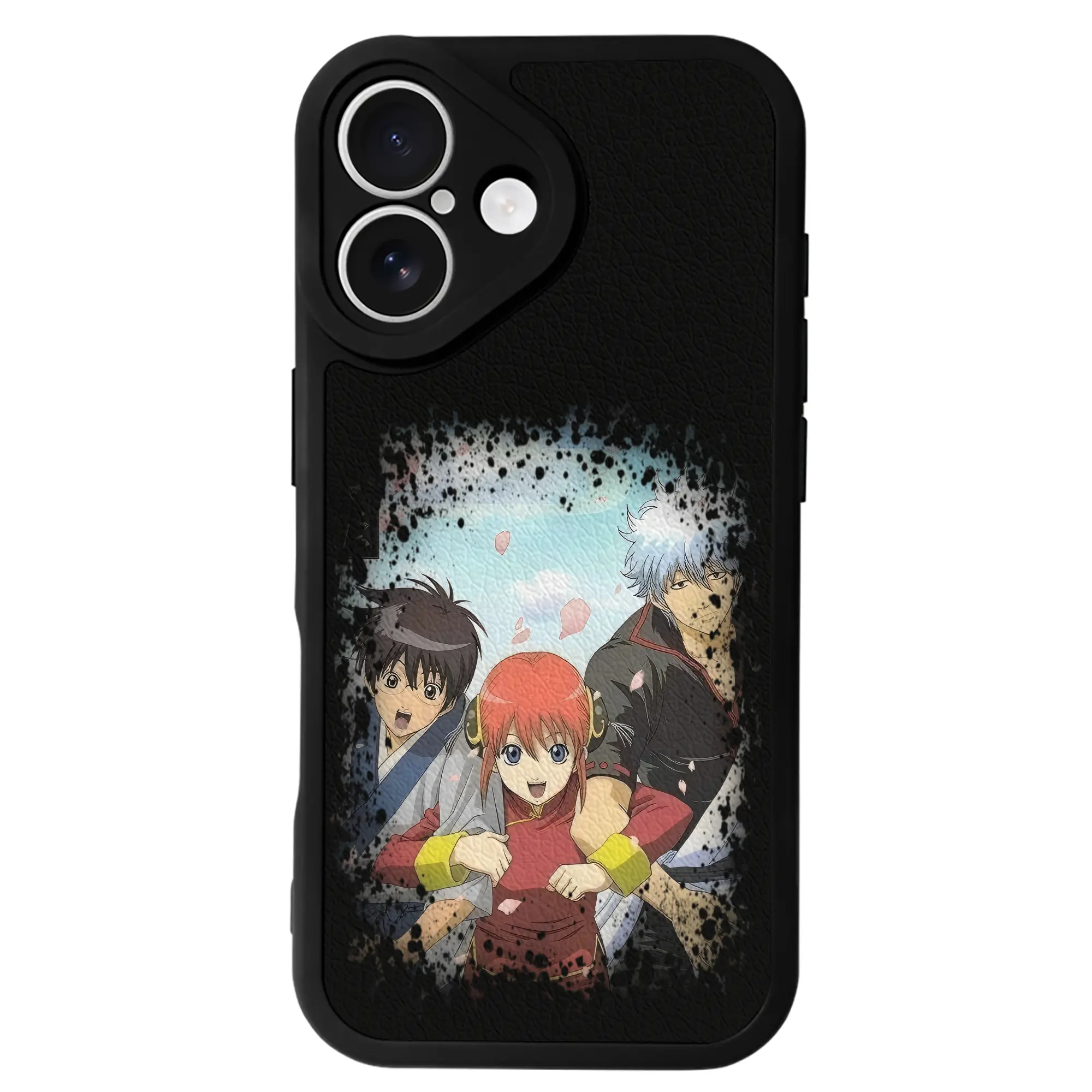 銀魂 グッズ 坂田 銀時 - IPhone 16シリーズ対応 ・ シリコンスマホケース ・ レザー調 ・ 高精度フィット ・ 耐衝撃 ・ ワイヤレス充電対応 ・ 精密カット